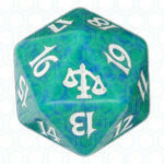 Dado D20 de Judgment verde
