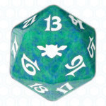 Dado D20 de Legions verde