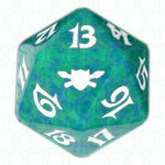 Dado D20 de Legions verde