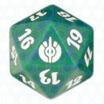 Dado D20 de Mirrodin Besieged verde