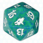 Dado D20 de Scourge verde