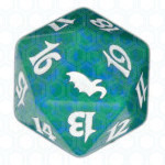 Dado D20 de Shadowmoor verde