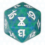 Dado D20 de Time Spiral verde