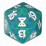 Dado D20 de Time Spiral verde