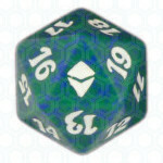 Dado D20 de Zendikar verde