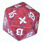 Dado D20 de Betrayers of Kamigawa rojo