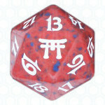 Dado D20 de Champions of Kamigawa rojo
