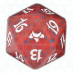 Dado D20 de Eventide rojo