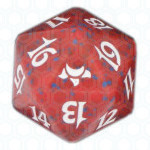 Dado D20 de Eventide rojo