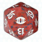 Dado D20 de Future Sight rojo