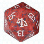 Dado D20 de Judgment rojo