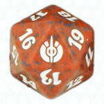 Dado D20 de Mirrodin Besieged rojo
