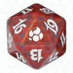Dado D20 de Morningtide rojo