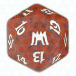 Dado D20 de Onslaught rojo