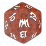 Dado D20 de Onslaught rojo