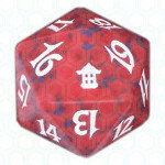Dado D20 de Saviors of Kamigawa rojo
