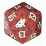 Dado D20 de Scourge rojo