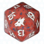 Dado D20 de Scourge rojo