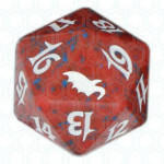 Dado D20 de Shadowmoor rojo