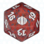 Dado D20 de Shards of Alara rojo