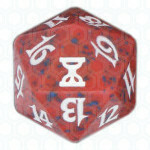 Dado D20 de Time Spiral rojo