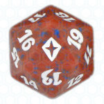 Dado D20 de Worldwake rojo