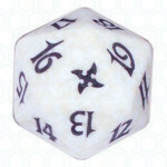 Dado D20 de Betrayers of Kamigawa blanco