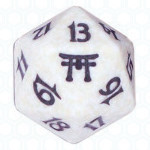 Dado D20 de Champions of Kamigawa blanco