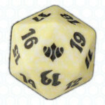 Dado D20 de Conflux blanco