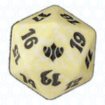 Dado D20 de Conflux blanco