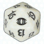 Dado D20 de Future Sight blanco