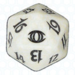 Dado D20 de Future Sight blanco