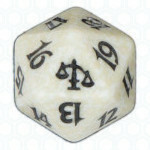 Dado D20 de Judgment blanco