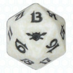 Dado D20 de Legions blanco