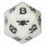 Dado D20 de Legions blanco