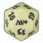 Dado D20 de Magic 2010 blanco