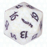 Dado D20 de Mirrodin blanco