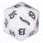 Dado D20 de Mirrodin blanco