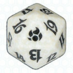 Dado D20 de Morningtide blanco