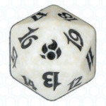 Dado D20 de Morningtide blanco