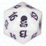 Dado D20 de Odyssey blanco