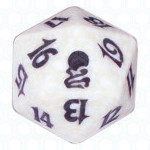 Dado D20 de Odyssey blanco