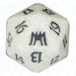 Dado D20 de Onslaught blanco