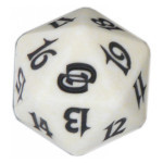 Dado D20 de Planar Chaos blanco