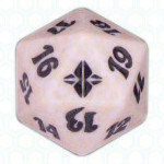 Dado D20 de Rise of the Eldrazi blanco