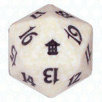 Dado D20 de Saviors of Kamigawa blanco