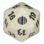 Dado D20 de Shards of Alara blanco