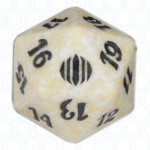 Dado D20 de Shards of Alara blanco