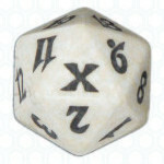 Dado D20 de Tenth Edition blanco