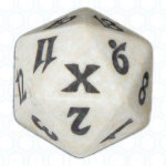 Dado D20 de Tenth Edition blanco